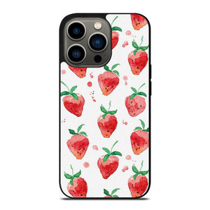 STRAWBERRY BRUSHED PATTERN iPhone 13 Pro Case Cover