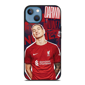 DARWIN NUNEZ LIVERPOOL FC iPhone 13 Case Cover DARWIN NUNEZ LIVERPOOL FC iPhone 13 Case Cover
