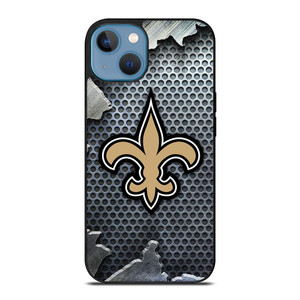 NEW ORLEANS SAINTS BROKEN METAL iPhone 13 Case Cover NEW ORLEANS SAINTS BROKEN METAL iPhone 13 Case Cover