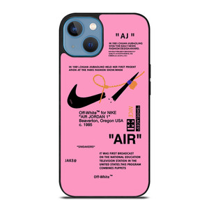 NIKE AIR OFF WHITE PINK iPhone 13 Case Cover NIKE AIR OFF WHITE PINK iPhone 13 Case Cover