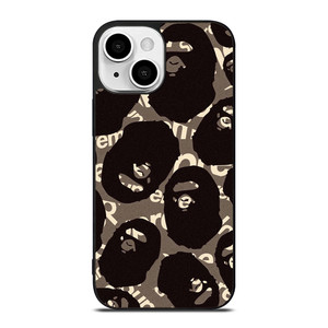 A BATHING APE SUPREME BLACK iPhone 13 Mini Case Cover