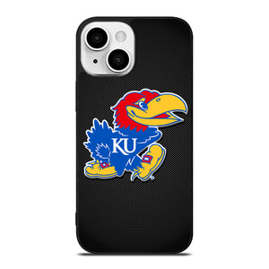 KANSAS JAYHAWKS LOGO CARBON iPhone 13 Mini Case Cover