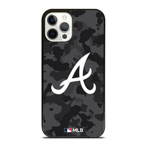 ATLANTA BRAVES BASEBALL BLACK CAMO iPhone 12 Pro Case Cover ATLANTA BRAVES BASEBALL BLACK CAMO iPhone 12 Pro Case Cover