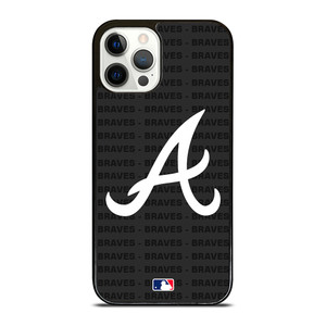 ATLANTA BRAVES BASEBALL BLACK iPhone 12 Pro Case Cover ATLANTA BRAVES BASEBALL BLACK iPhone 12 Pro Case Cover