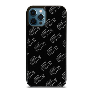 LACOSTE BLACK WHITE iPhone 12 Pro Max Case Cover