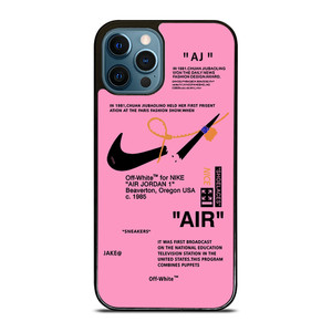 NIKE AIR OFF WHITE PINK iPhone 12 Pro Max Case Cover NIKE AIR OFF WHITE PINK iPhone 12 Pro Max Case Cover