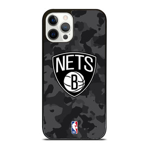 BROOKLYN NETS BLACK CAMO iPhone 12 Pro Case Cover BROOKLYN NETS BLACK CAMO iPhone 12 Pro Case Cover