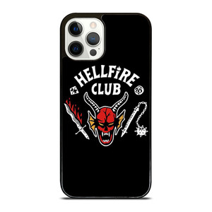 HELLFIRE CLUB STRANGER THINGS BLACK iPhone 12 Pro Case Cover
