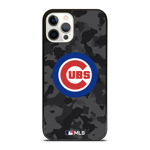 CHICAGO CUBS BASEBALL BLACK CAMO iPhone 12 Pro Case Cover