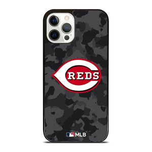 CINCINNATI REDS BASEBALL BLACK CAMO iPhone 12 Pro Case Cover CINCINNATI REDS BASEBALL BLACK CAMO iPhone 12 Pro Case Cover