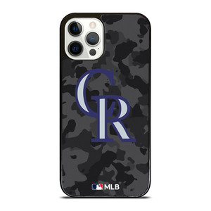 COLORADO ROCKIES BASEBALL BLACK CAMO iPhone 12 Pro Case Cover COLORADO ROCKIES BASEBALL BLACK CAMO iPhone 12 Pro Case Cover