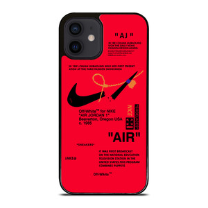 NIKE AIR OFF WHITE RED iPhone 12 Mini Case Cover NIKE AIR OFF WHITE RED iPhone 12 Mini Case Cover