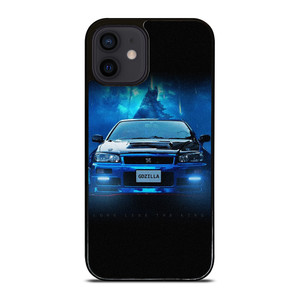 NISSAN GTR GODZILLA BLUE iPhone 12 Mini Case Cover NISSAN GTR GODZILLA BLUE iPhone 12 Mini Case Cover
