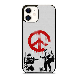 BANKSY ART PEACE iPhone 12 Case Cover BANKSY ART PEACE iPhone 12 Case Cover