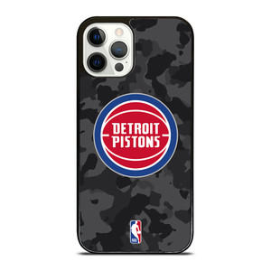 DETROIT PISTONS BLACK CAMO iPhone 12 Pro Case Cover DETROIT PISTONS BLACK CAMO iPhone 12 Pro Case Cover