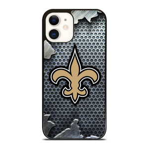 NEW ORLEANS SAINTS BROKEN METAL iPhone 12 Case Cover NEW ORLEANS SAINTS BROKEN METAL iPhone 12 Case Cover