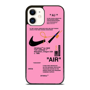 NIKE AIR OFF WHITE PINK iPhone 12 Case Cover NIKE AIR OFF WHITE PINK iPhone 12 Case Cover
