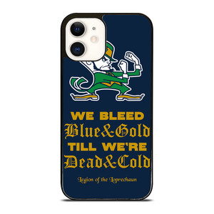 NOTRE DAME BLEED BLUE AND GOLD iPhone 12 Case Cover
