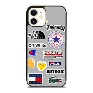 SKATEBOARD BRAND STICKER COLLAGE iPhone 12 Case Cover SKATEBOARD BRAND STICKER COLLAGE iPhone 12 Case Cover