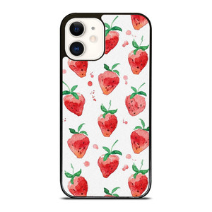 STRAWBERRY BRUSHED PATTERN iPhone 12 Case Cover