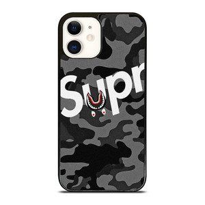 SUPREME BAPE SHARK iPhone 12 Case Cover SUPREME BAPE SHARK iPhone 12 Case Cover