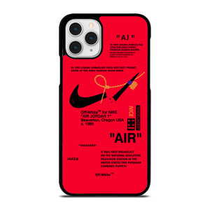 NIKE AIR OFF WHITE RED iPhone 11 Pro Case Cover