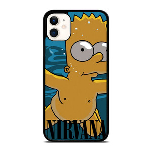 BART SIMPSONS NEVERMIND NIRVANA iPhone 11 Case Cover BART SIMPSONS NEVERMIND NIRVANA iPhone 11 Case Cover