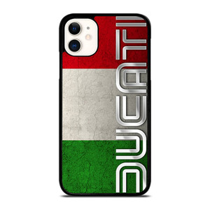 DUCATI MOTOR ITALY FLAG iPhone 11 Case Cover DUCATI MOTOR ITALY FLAG iPhone 11 Case Cover