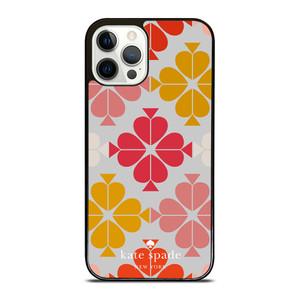 KATE SPADE JACQUARD PINK YELLOW iPhone 12 Pro Case Cover