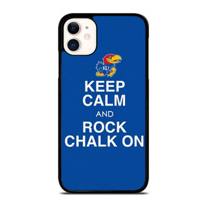 KEEP CALM AND ROCK CHALK KANSAS JAYHAWKS iPhone 11 Case Cover