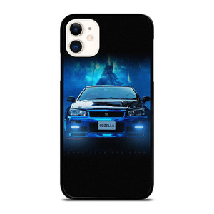 NISSAN GTR GODZILLA BLUE iPhone 11 Case Cover NISSAN GTR GODZILLA BLUE iPhone 11 Case Cover