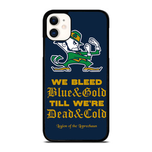 NOTRE DAME BLEED BLUE AND GOLD iPhone 11 Case Cover NOTRE DAME BLEED BLUE AND GOLD iPhone 11 Case Cover