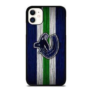 VANCOUVER CANUCKS WOODEN LOGO iPhone 11 Case Cover VANCOUVER CANUCKS WOODEN LOGO iPhone 11 Case Cover