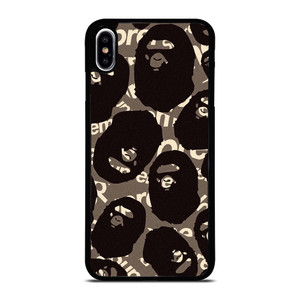 A BATHING APE SUPREME BLACK iPhone XS Max Case Cover