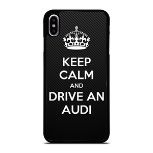 KEEP CALM AND DRIVE AUDI CARBON iPhone XS Max Case Cover KEEP CALM AND DRIVE AUDI CARBON iPhone XS Max Case Cover