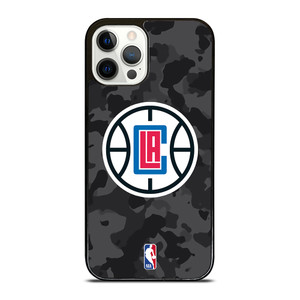 LOS ANGELES CLIPPERS BLACK CAMO iPhone 12 Pro Case Cover LOS ANGELES CLIPPERS BLACK CAMO iPhone 12 Pro Case Cover