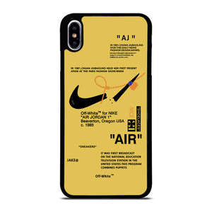 NIKE AIR OFF WHITE YELLOW iPhone XS Max Case Cover