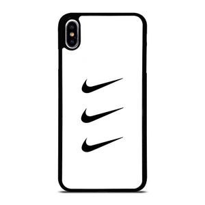 NIKE TRIPPLE SWOOSH WHITE iPhone XS Max Case Cover