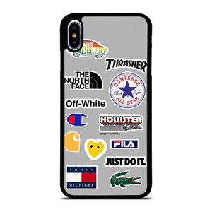 SKATEBOARD BRAND STICKER COLLAGE iPhone XS Max Case Cover
