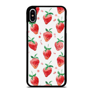 STRAWBERRY BRUSHED PATTERN iPhone XS Max Case Cover