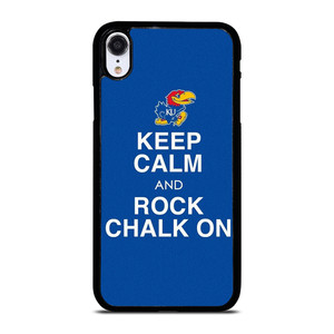 KEEP CALM AND ROCK CHALK KANSAS JAYHAWKS iPhone XR Case Cover