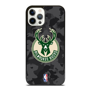MILWAUKEE BUCKS BLACK CAMO iPhone 12 Pro Case Cover
