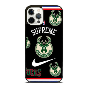 MILWAUKEE BUCKS NBA X SUPREME NIKE iPhone 12 Pro Case Cover MILWAUKEE BUCKS NBA X SUPREME NIKE iPhone 12 Pro Case Cover