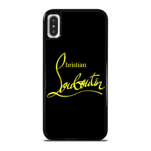 CHRISTIAN LOUBOUTIN GOLD LOGO iPhone X / XS Case Cover