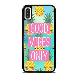CUTE PINAPPLE GOOD VIBES ONLY iPhone X / XS Case Cover