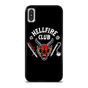 HELLFIRE CLUB STRANGER THINGS BLACK iPhone X / XS Case Cover
