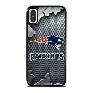NEW ENGLAND PATRIOTS BROKEN METAL iPhone X / XS Case Cover