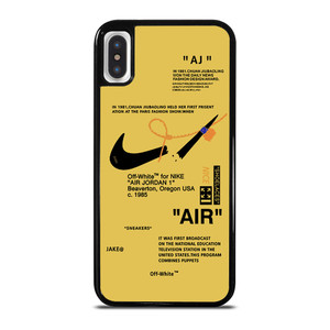 NIKE AIR OFF WHITE YELLOW iPhone X / XS Case Cover