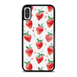 STRAWBERRY BRUSHED PATTERN iPhone X / XS Case Cover