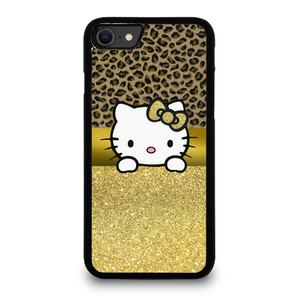HELLO KITTY GOLD GLITTER LEOPARD iPhone SE 2020 Case Cover
